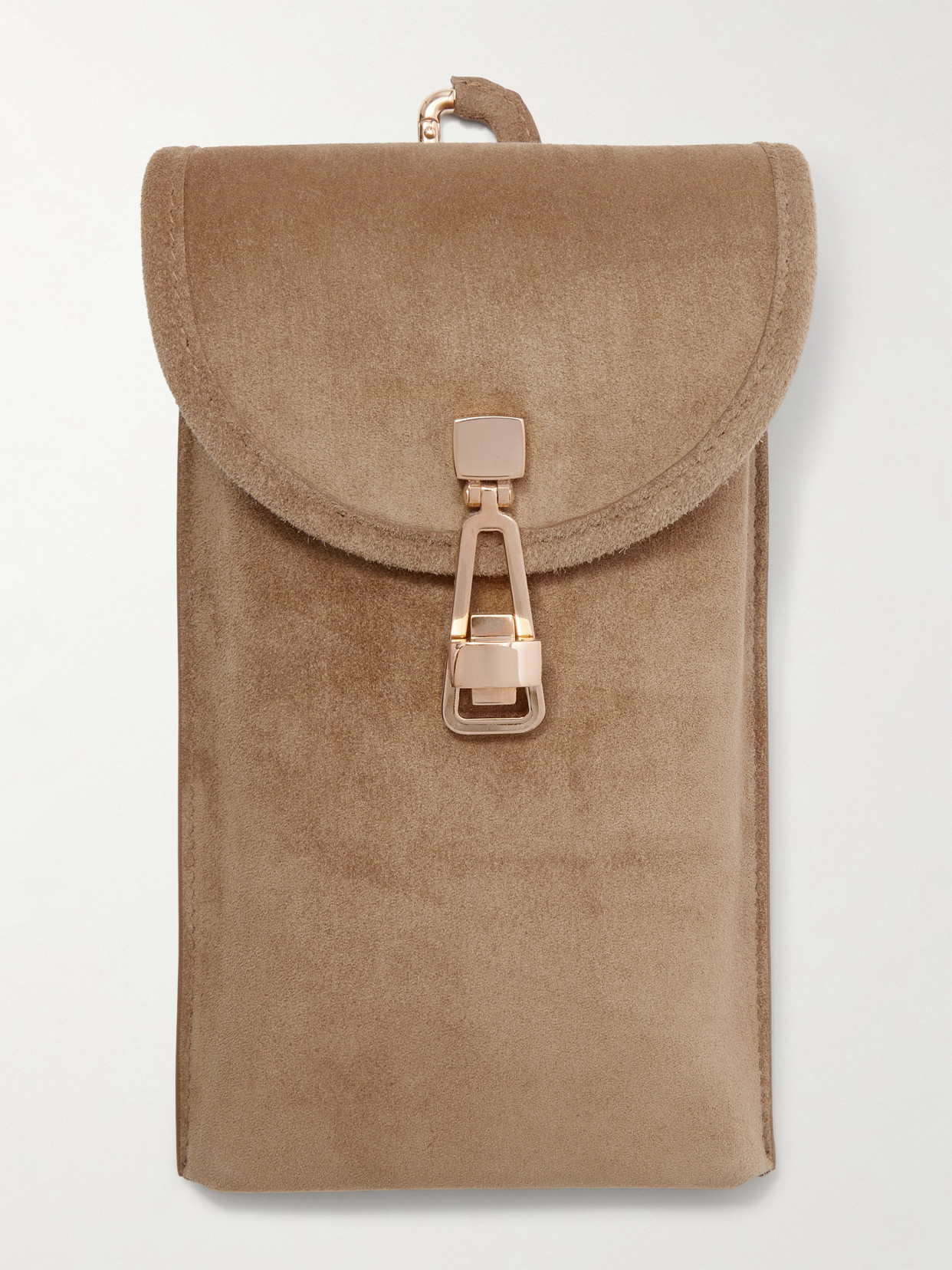 Gabriela Hearst Suede Sunglasses Pouch In Brown