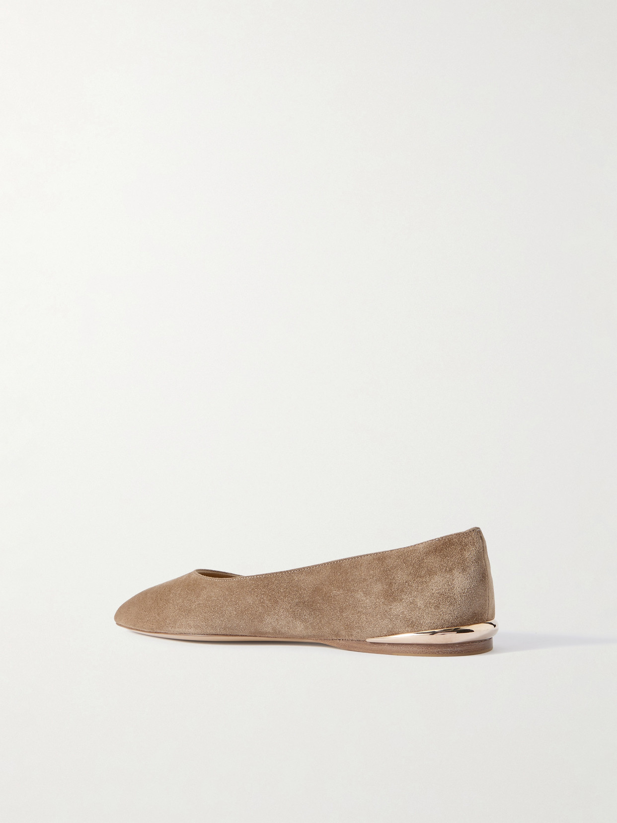 Gabriela Hearst Fleur Suede Ballet Flats In Neutral