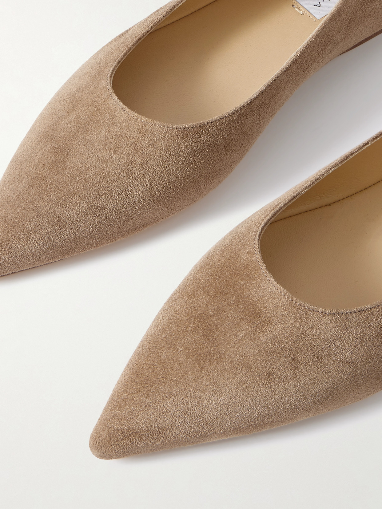 Gabriela Hearst Fleur Suede Ballet Flats In Neutral