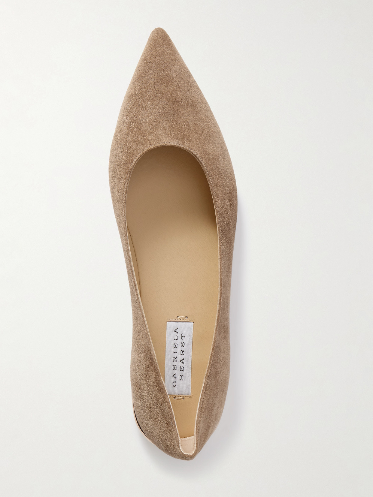 Gabriela Hearst Fleur Suede Ballet Flats In Neutral