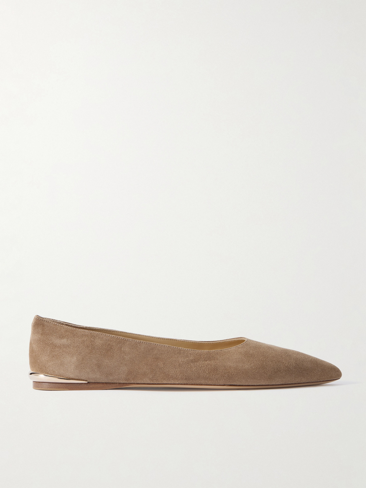 Gabriela Hearst Fleur Suede Ballet Flats In Neutral