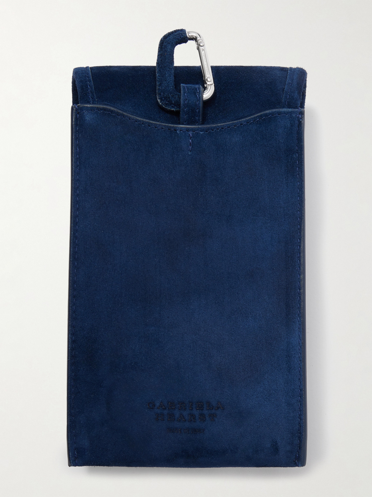 Gabriela Hearst Suede Sunglasses Pouch In Blue