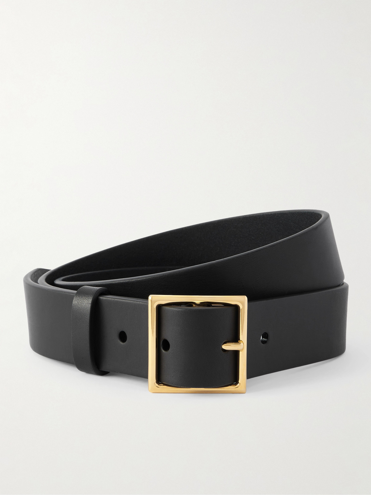 Gabriela Hearst Adler Leather Belt In Black