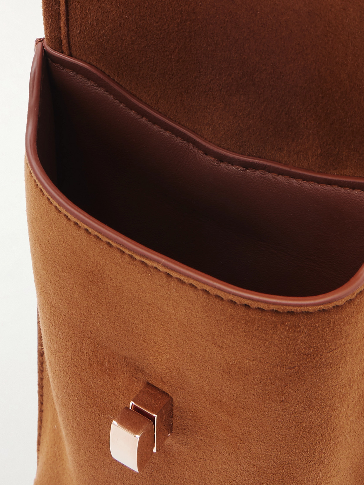 Gabriela Hearst Suede Sunglasses Pouch In Brown