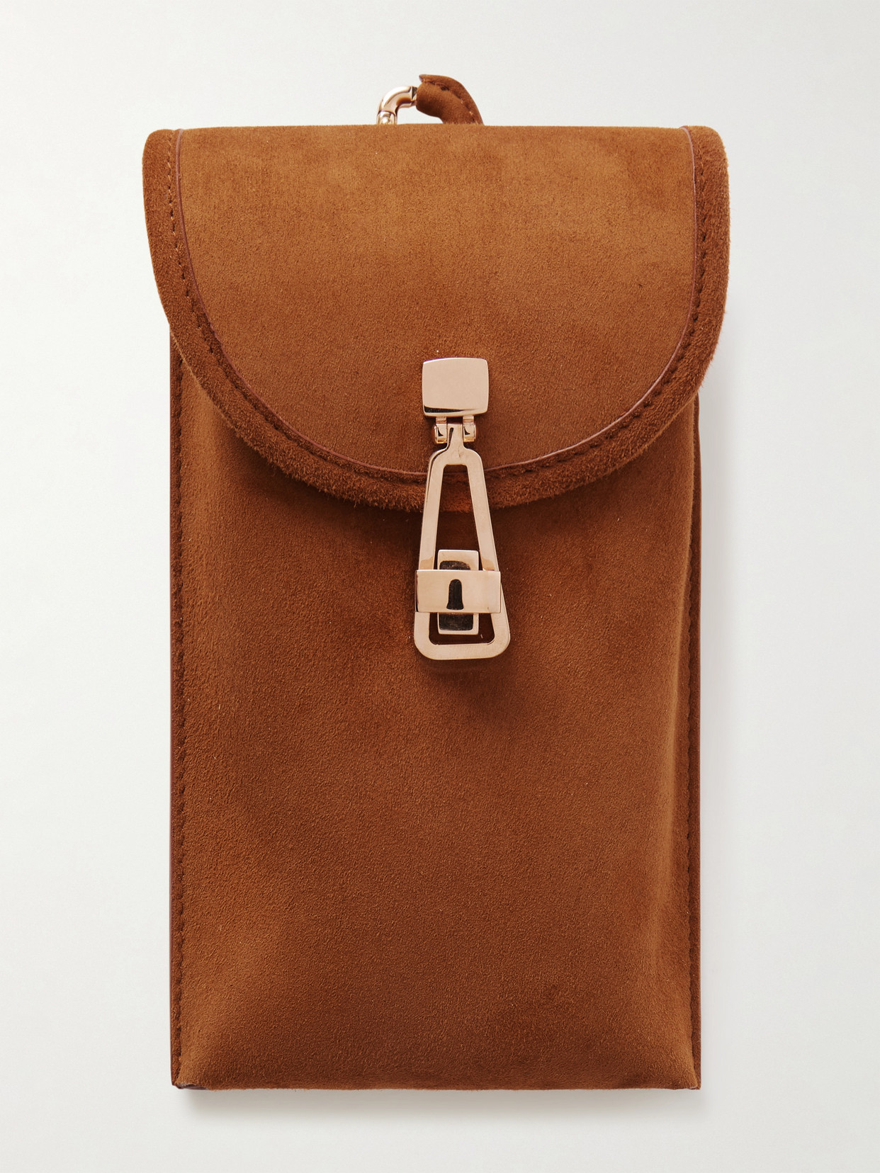 Gabriela Hearst Suede Sunglasses Pouch In Brown