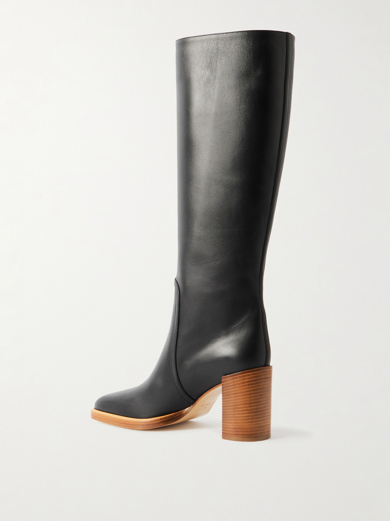 Nina Embellished Leather Knee Boots