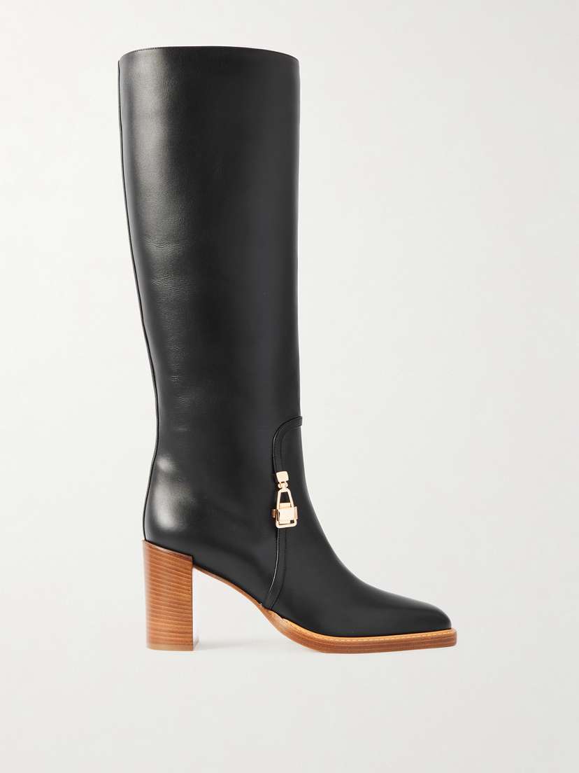 Gabriela Hearst Nina Embellished Leather Knee Boots