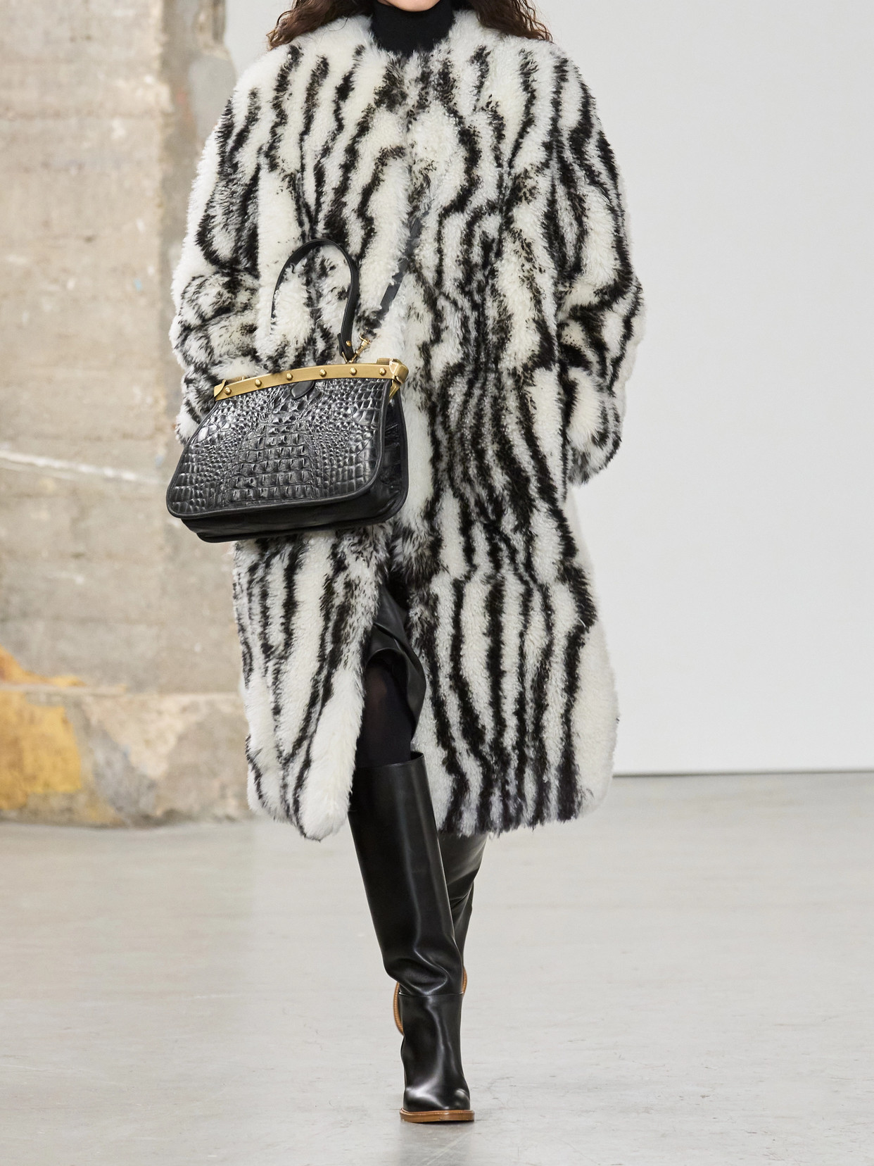 Nina Embellished Leather Knee Boots