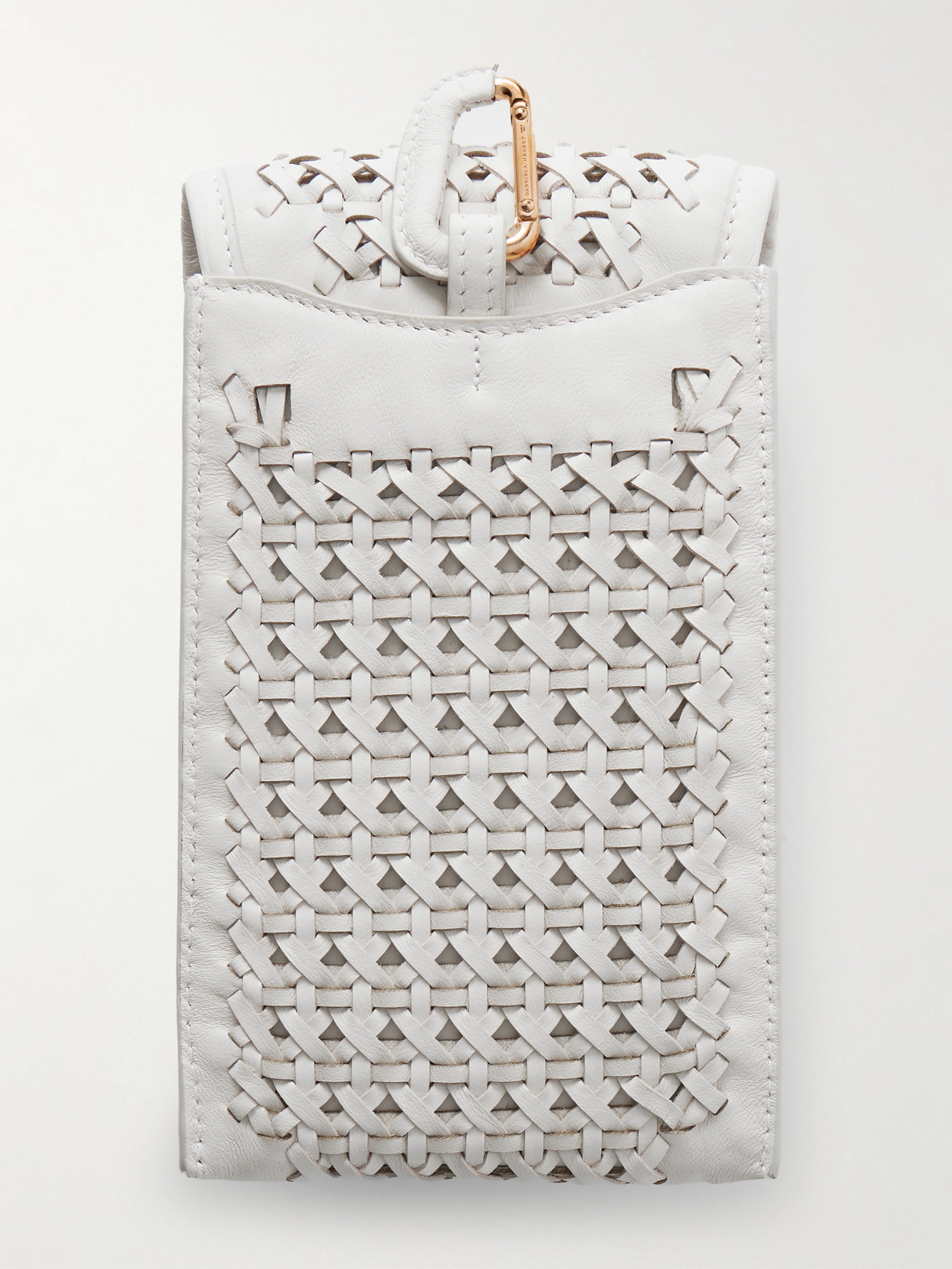 Gabriela Hearst Woven Leather Sunglasses Pouch In White
