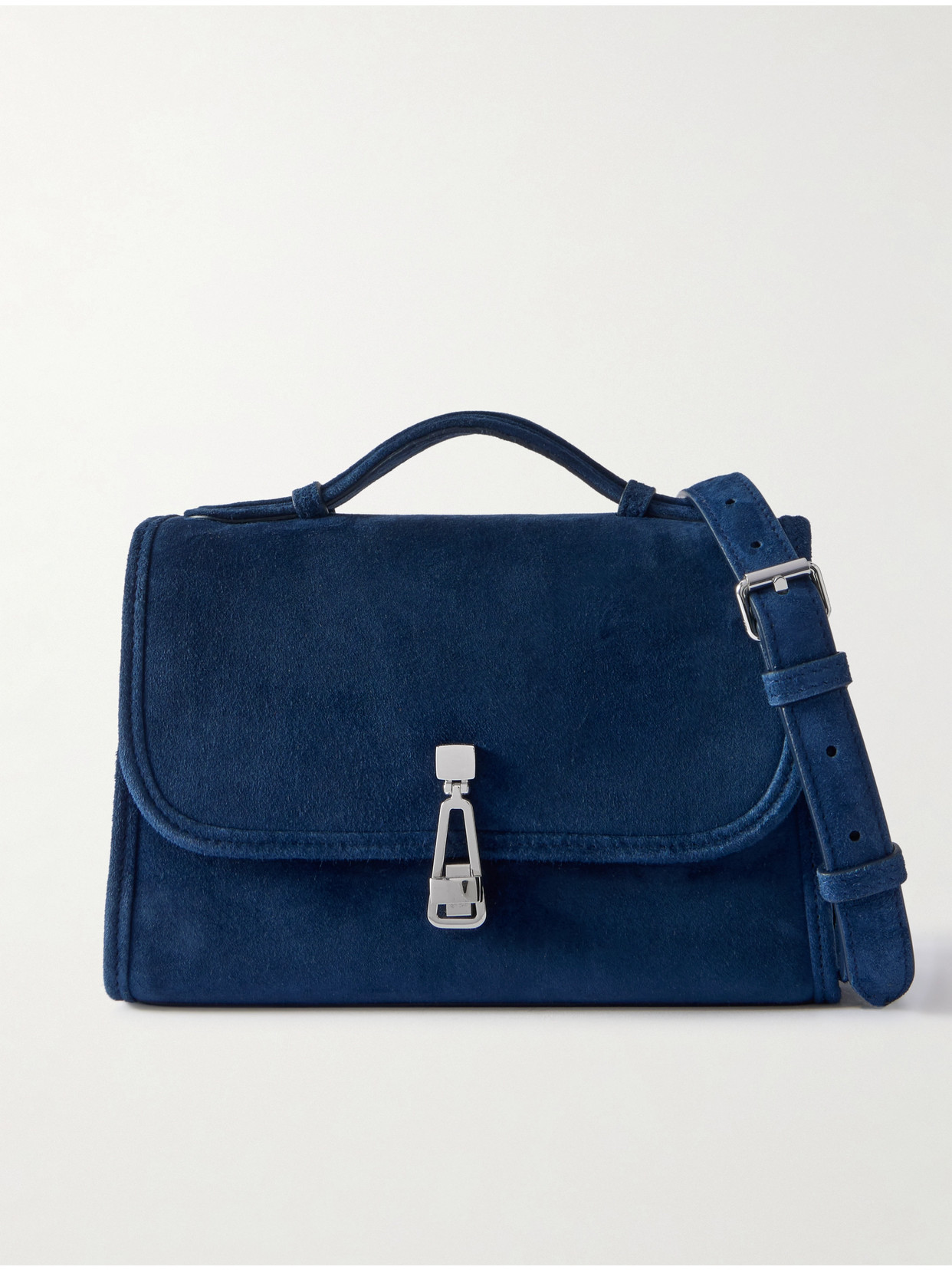 Gabriela Hearst Leonora Small Suede Tote In Blue
