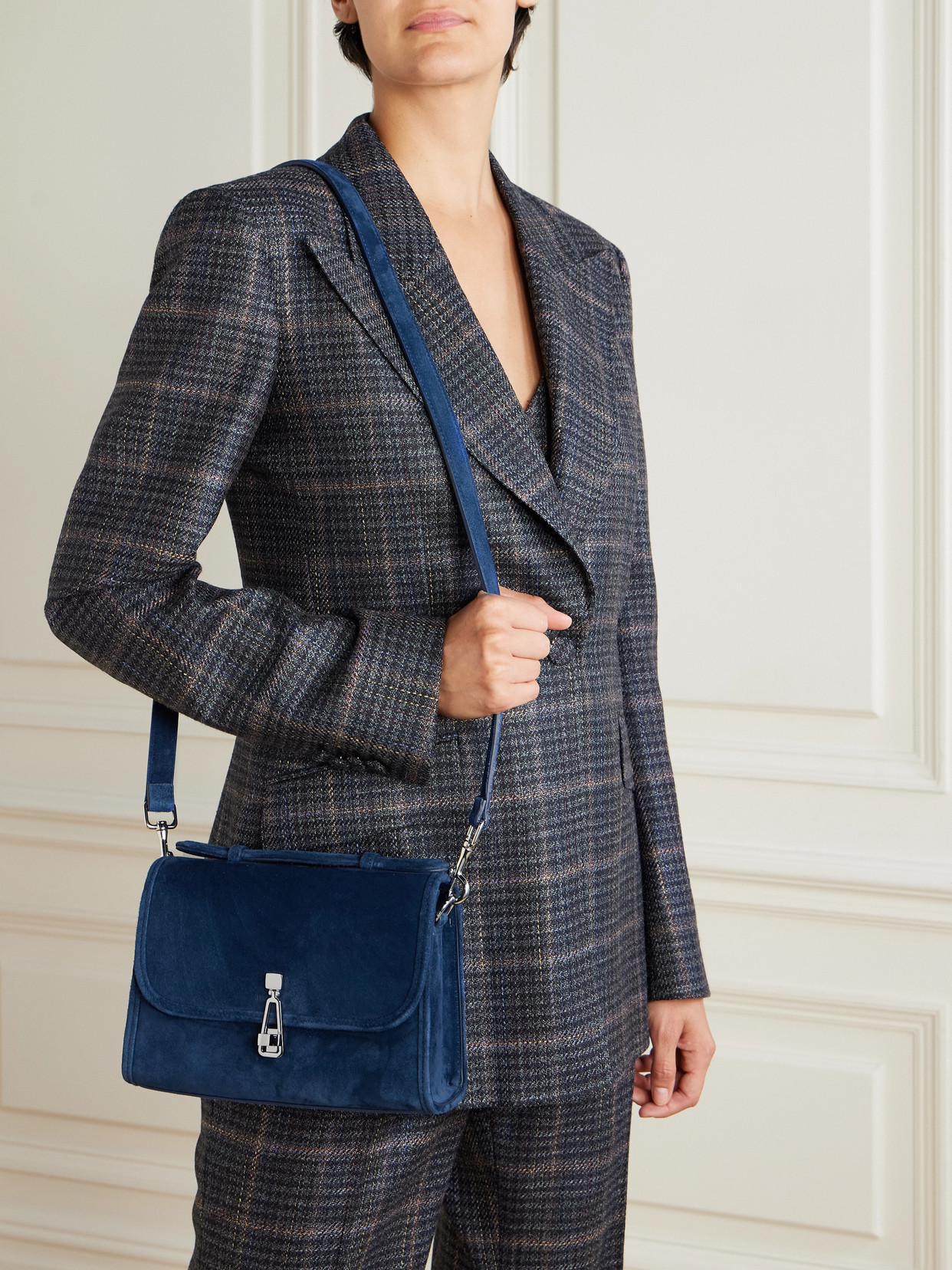 Gabriela Hearst Leonora Small Suede Tote In Blue