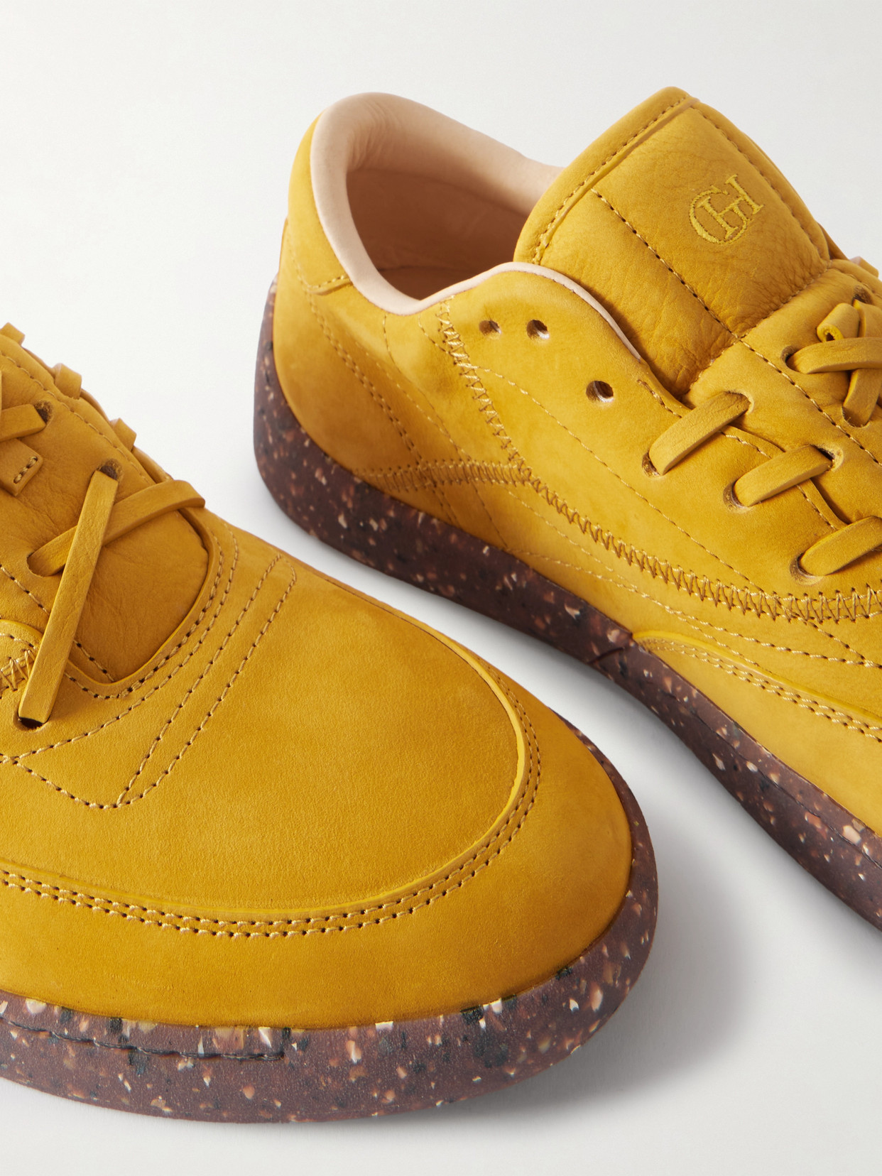 Gabriela Hearst Ohio Slip-on Sneaker In Golden Birch Nubuck In Yellow