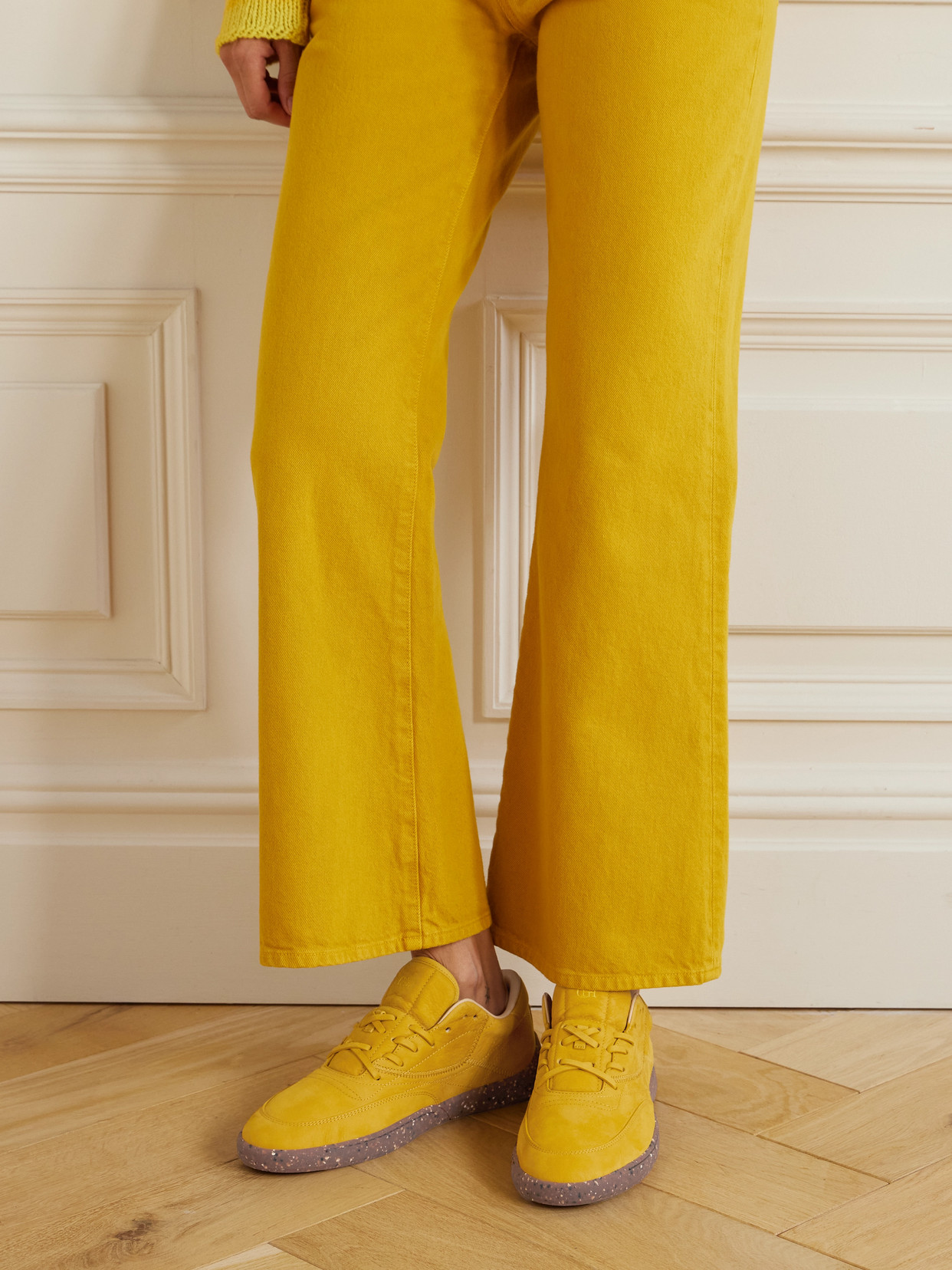 Gabriela Hearst Ohio Slip-on Sneaker In Golden Birch Nubuck In Yellow