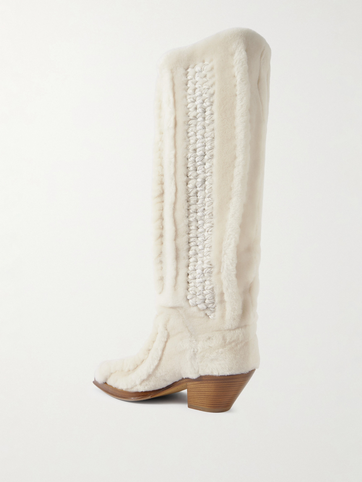 Gabriela Hearst Shearling Boots In White
