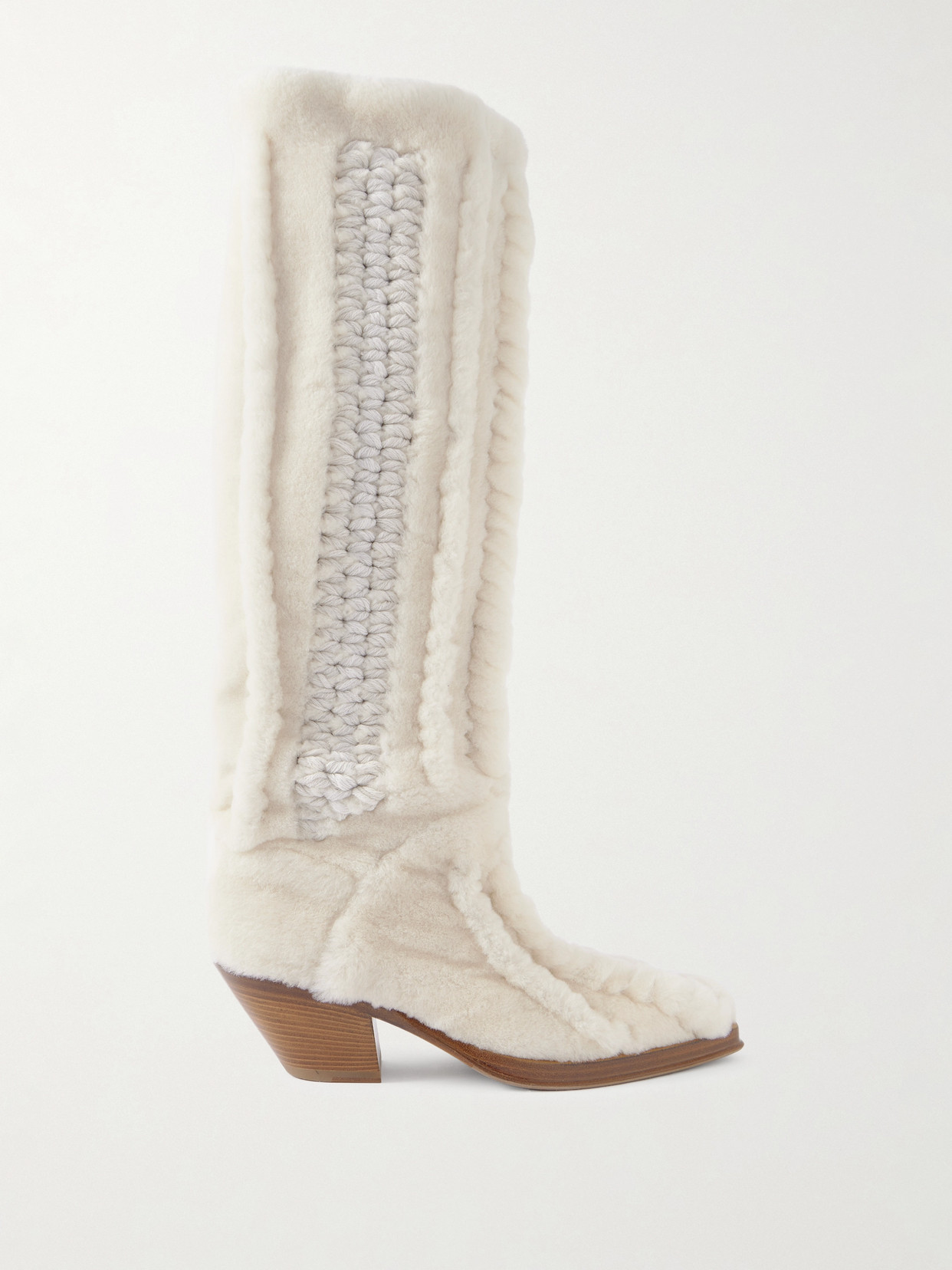 Gabriela Hearst Shearling Boots In White