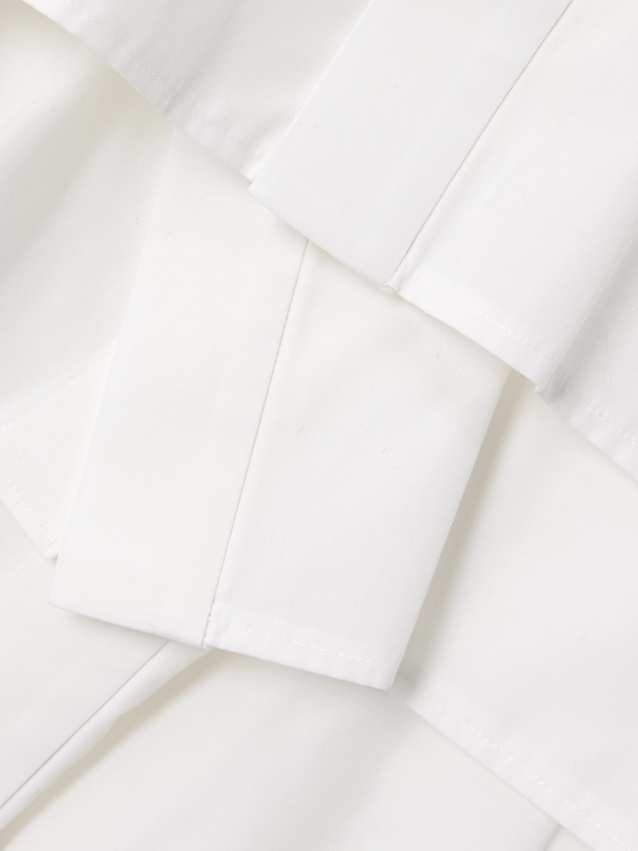 Sacai Ruffled Layered Shirt In White