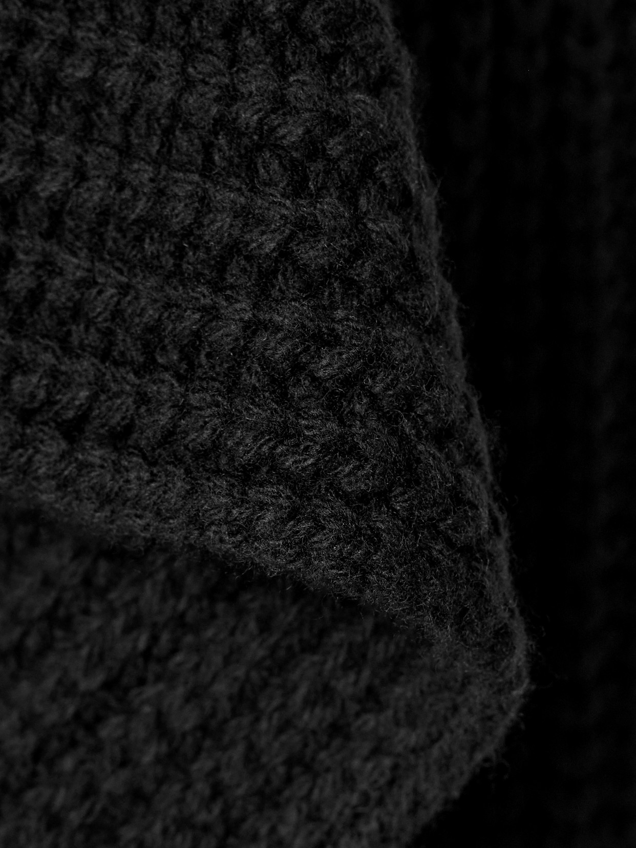 Sacai Cropped Hooded Ribbed Wool-blend Sweater In Black