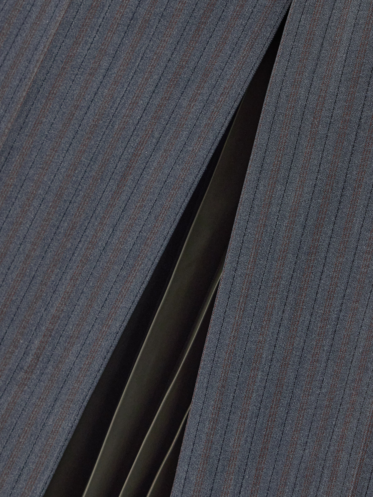 Sacai Belted Paneled Striped Woven And Pleated Satin-twill Midi Skirt In Gray