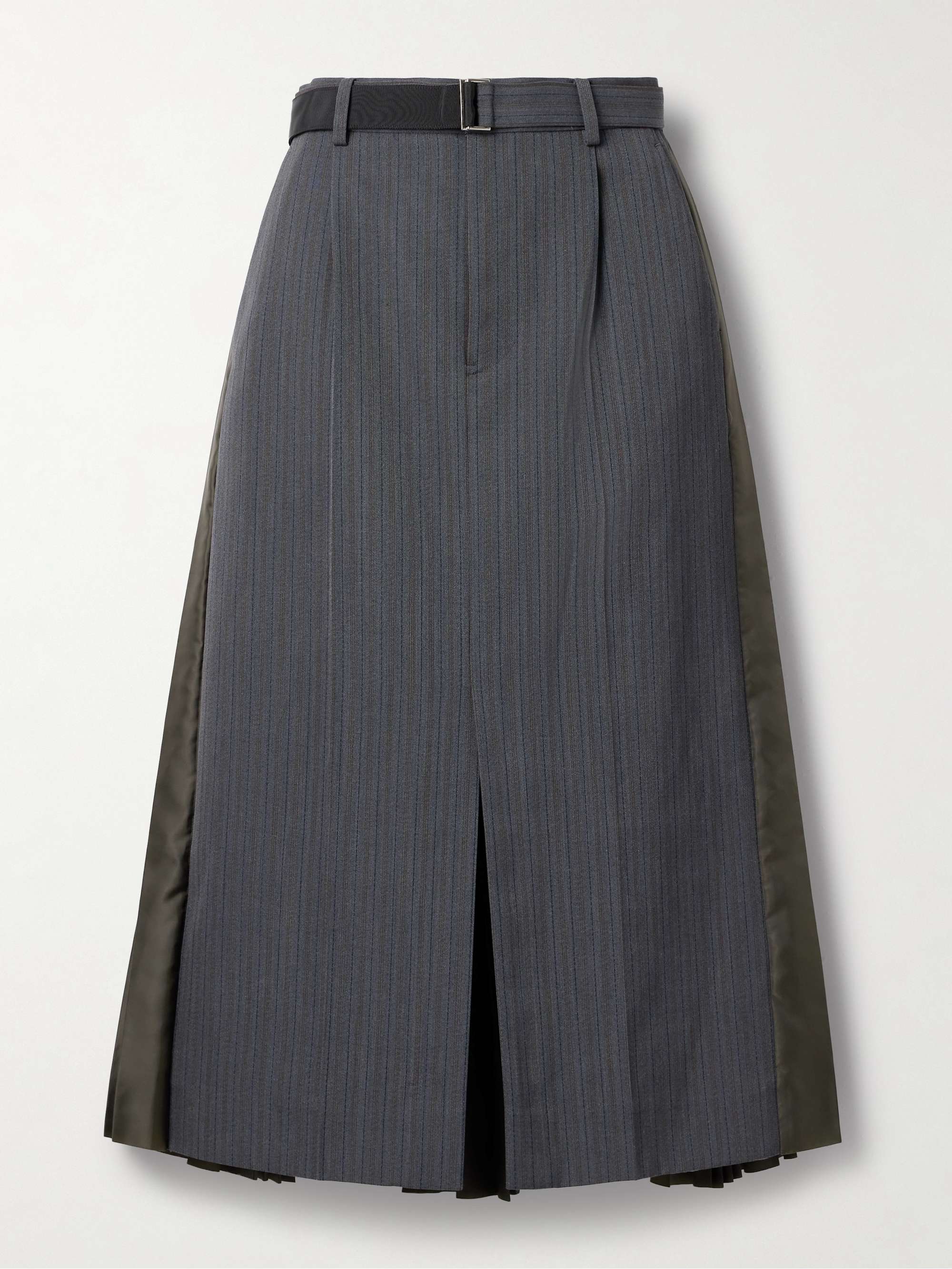 スカート sacai 22AW Chalk Stripe Skirt SACAI | CHALK STRIPE & WOOL MELTON SKIRT