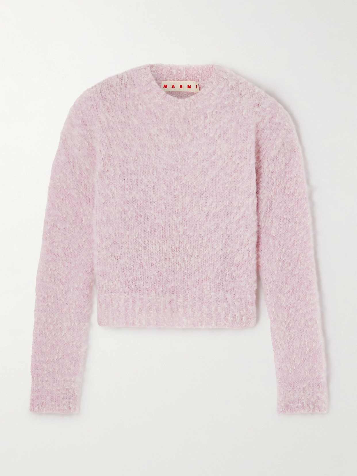 Marni Brushed Alpaca-blend Sweater In Pink