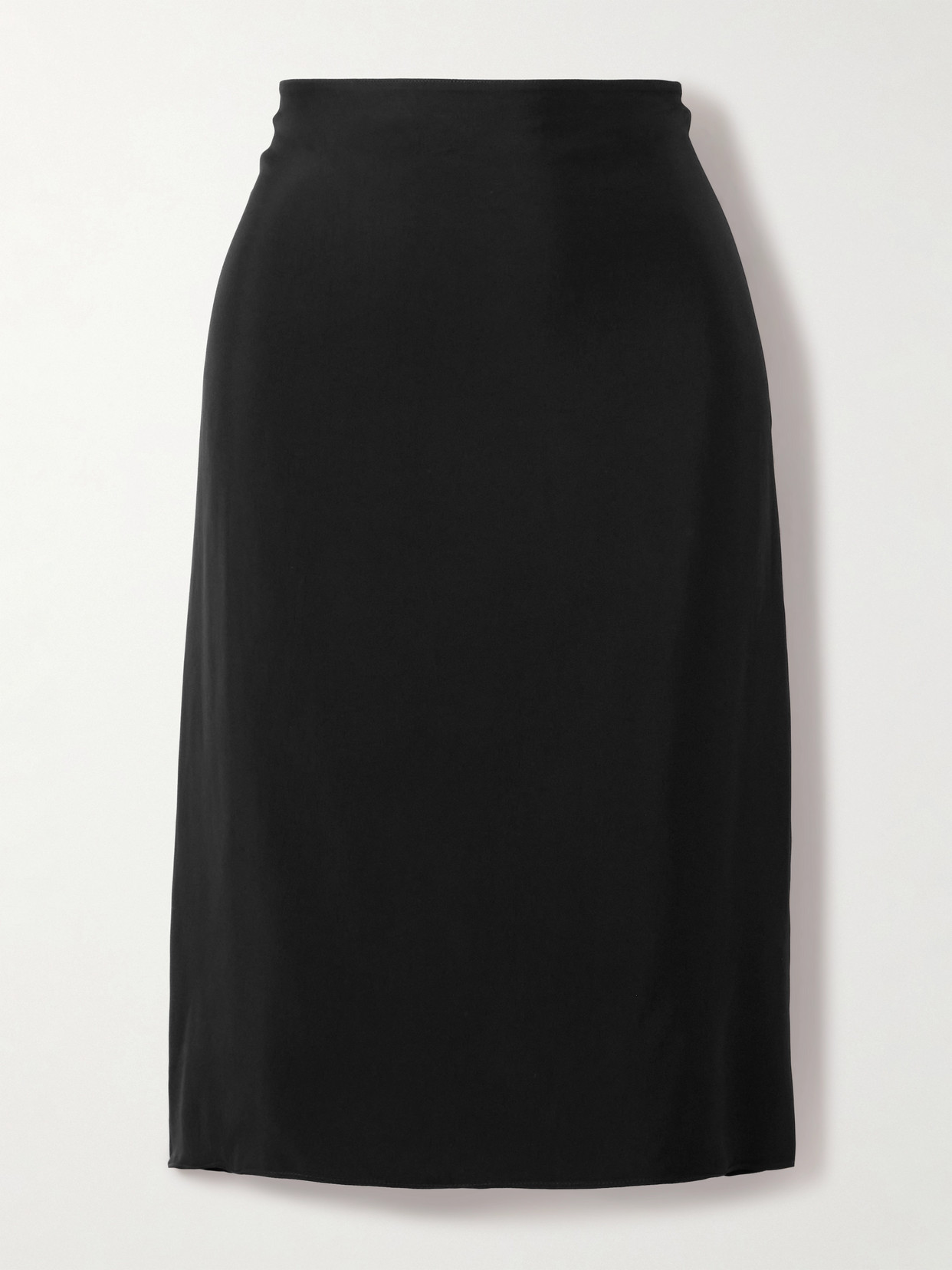 Marni Pleated Satin-twill Skirt In Black
