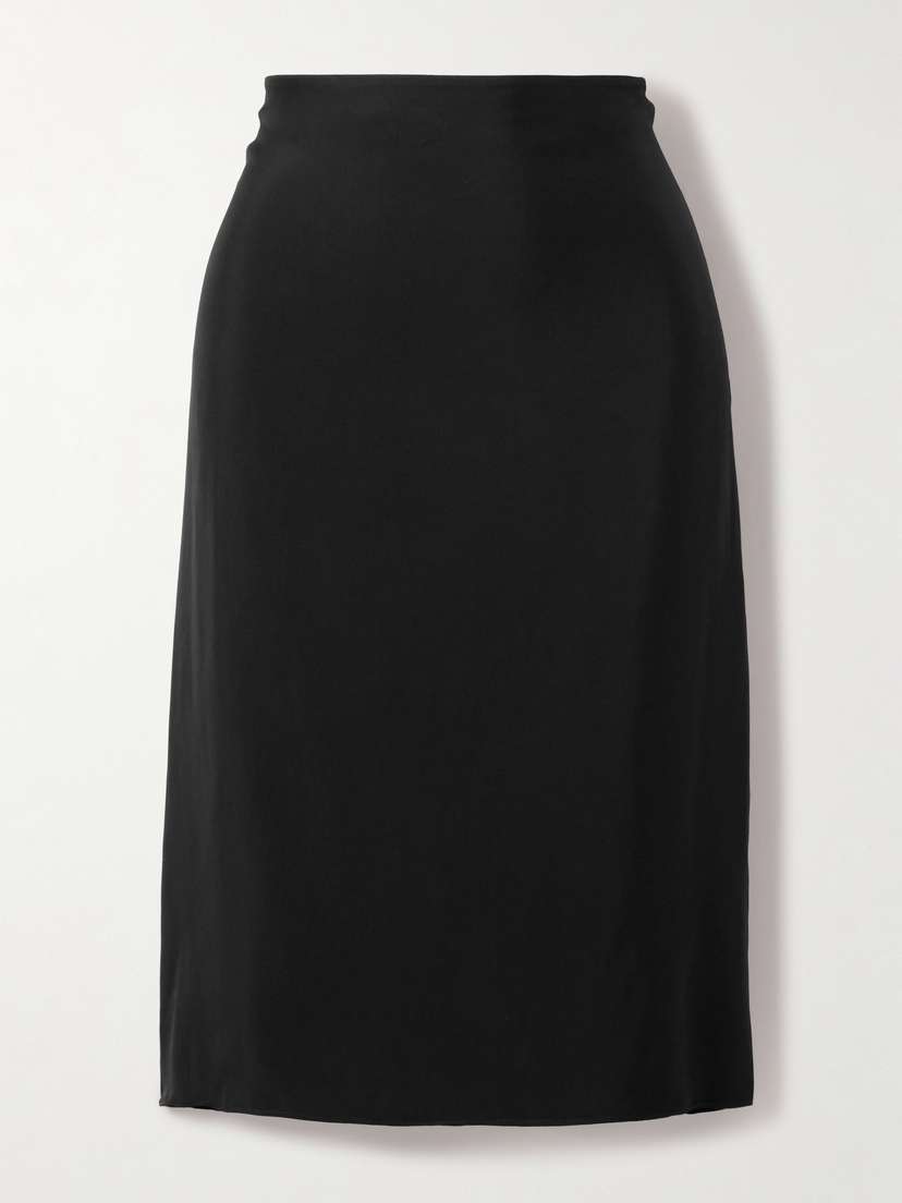 Marni Pleated Satin-twill Skirt