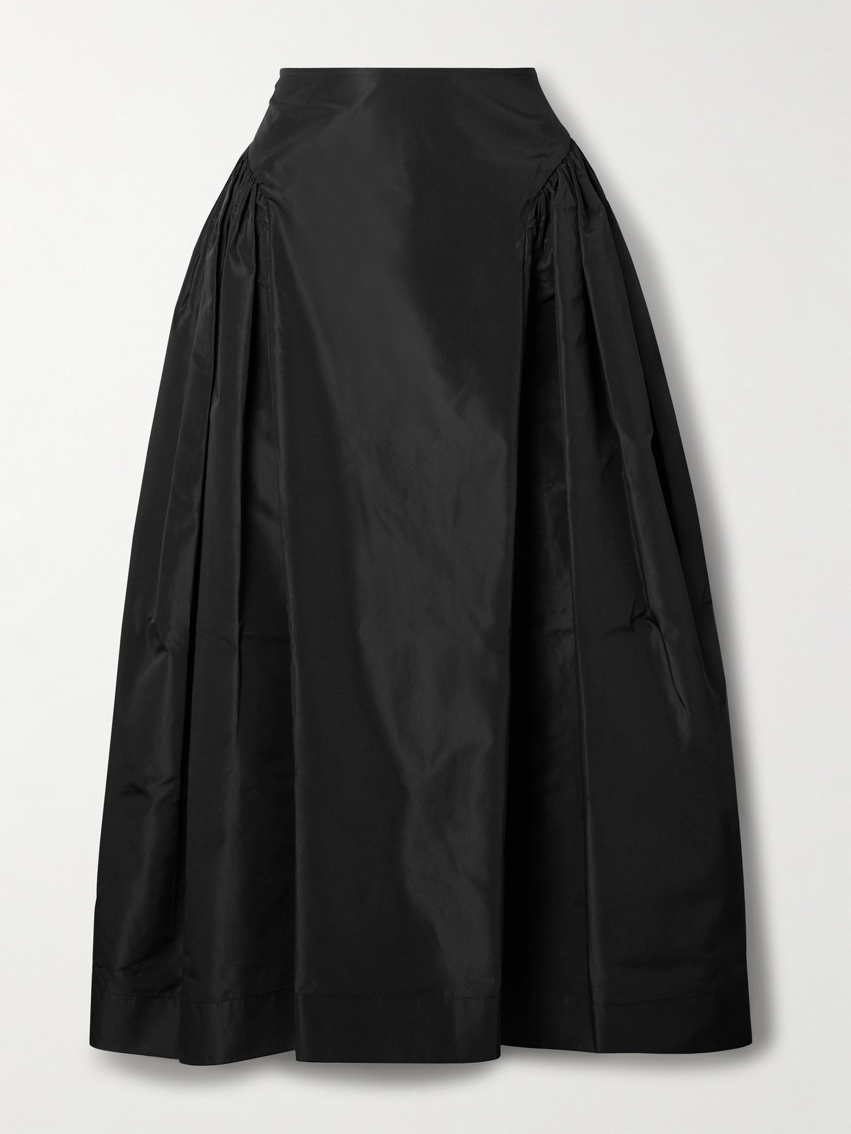 Simone Rocha Pleated Taffeta Midi Skirt