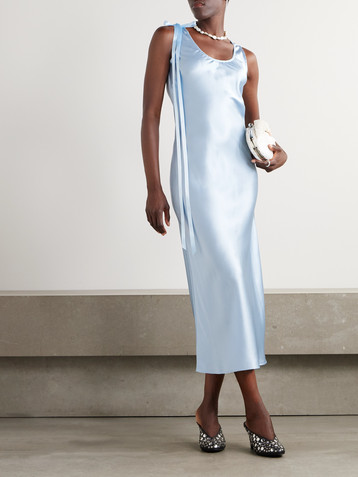 Simone Rocha Bow-embellished silk midi dress