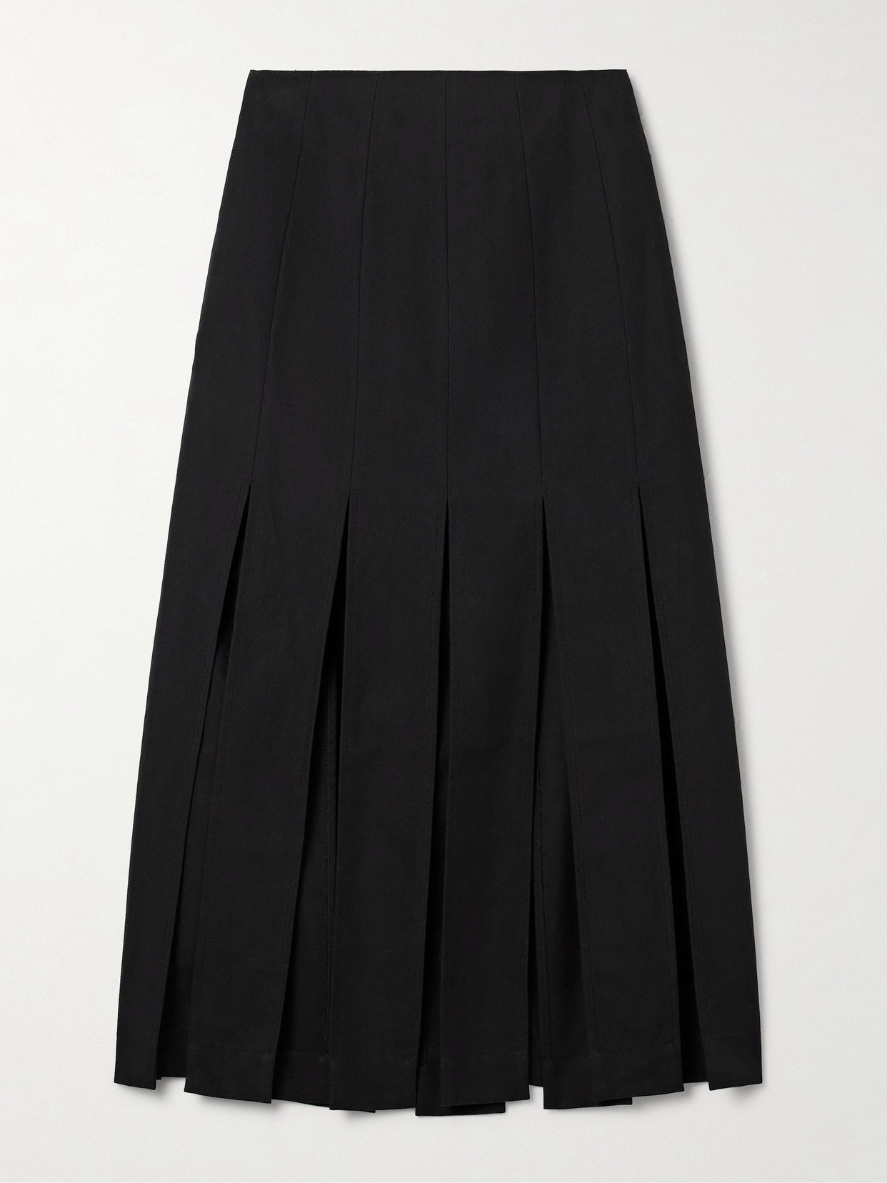 Simone Rocha Cotton-blend Canvas Midi Skirt In Black