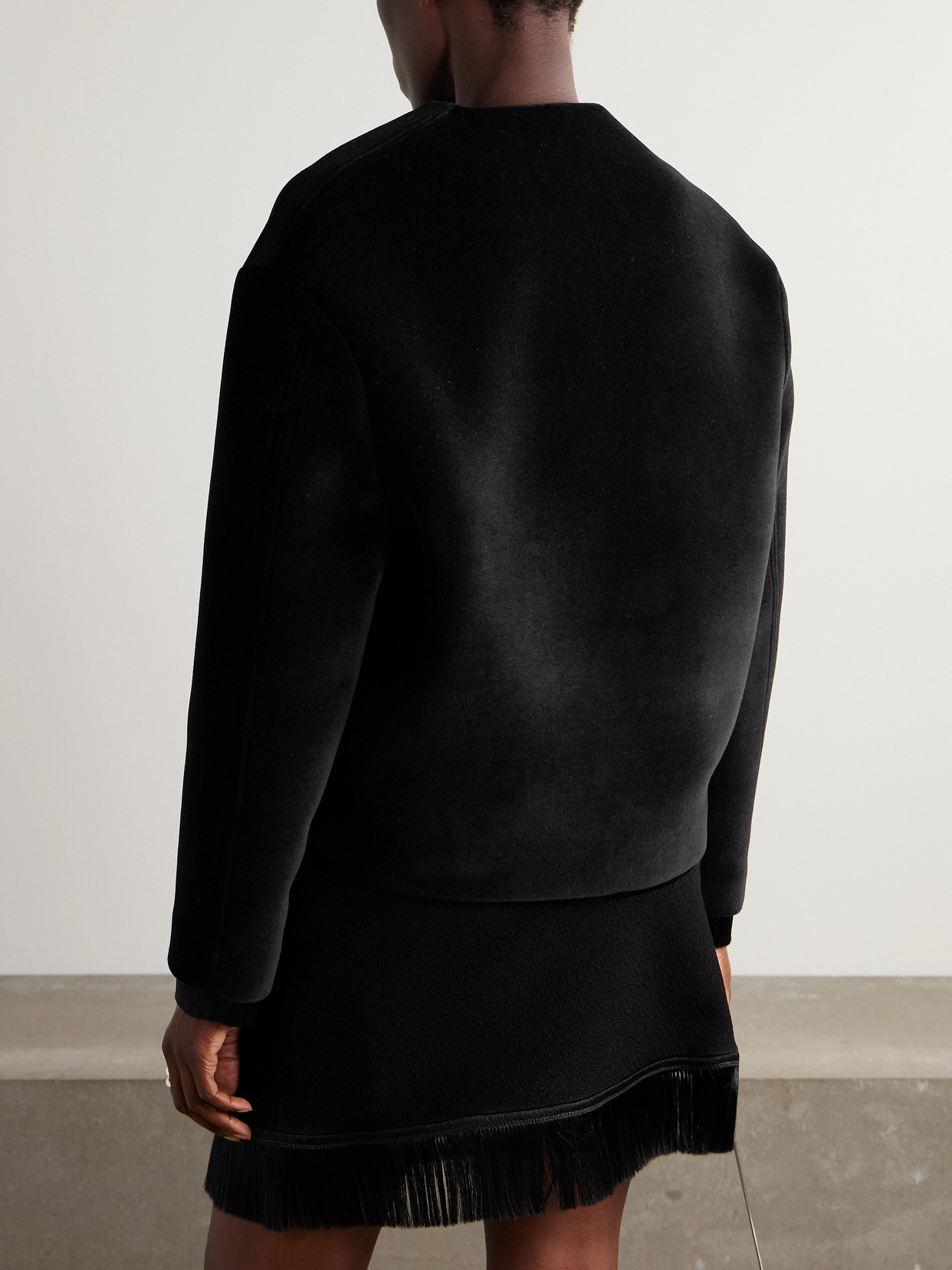 Layered Velvet And Blouse
