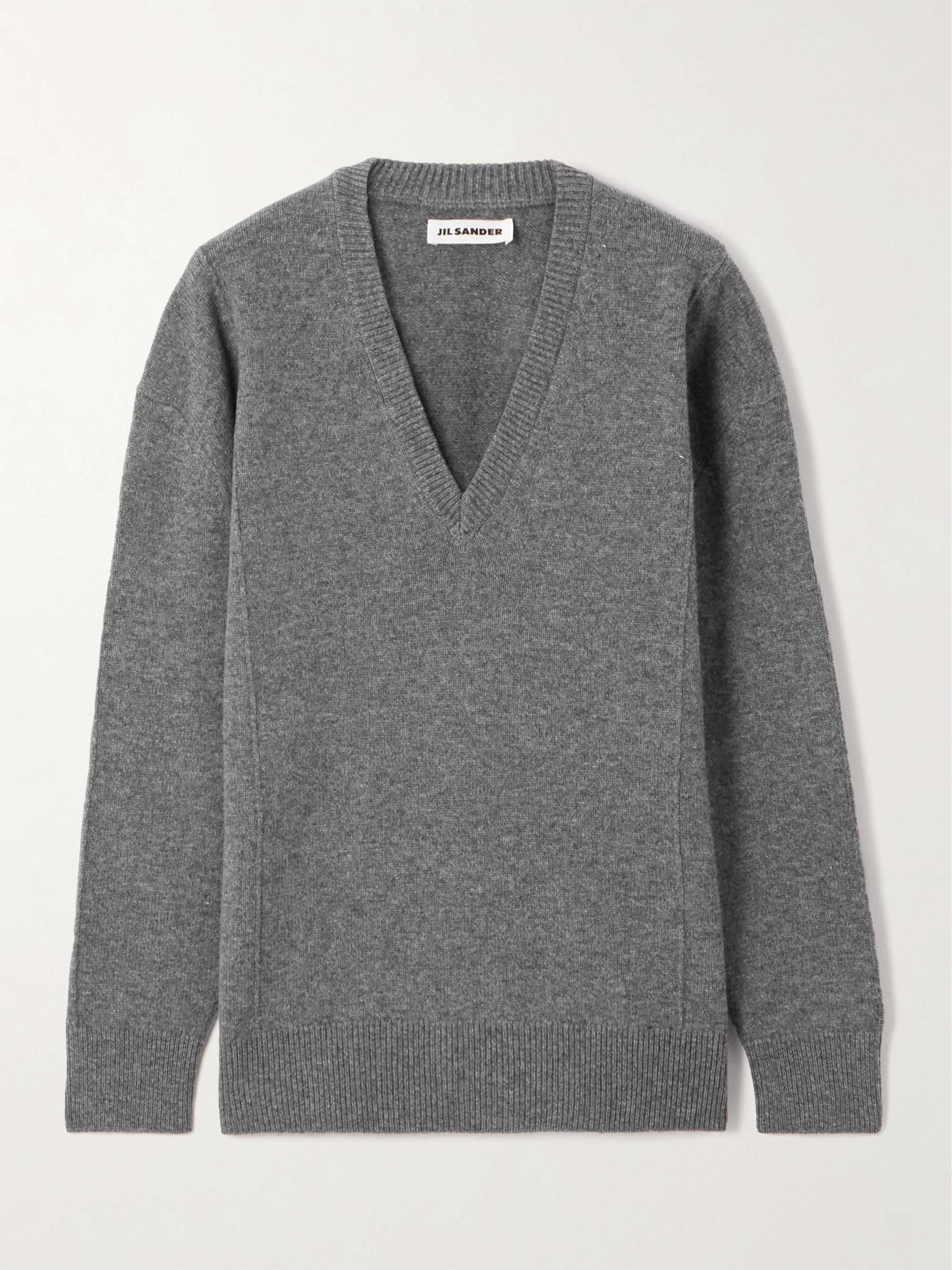 トップス 98ss jil sander wool knit dark gray JIL SANDER Wool and cashmere-blend sweater | NET-A-PORTER