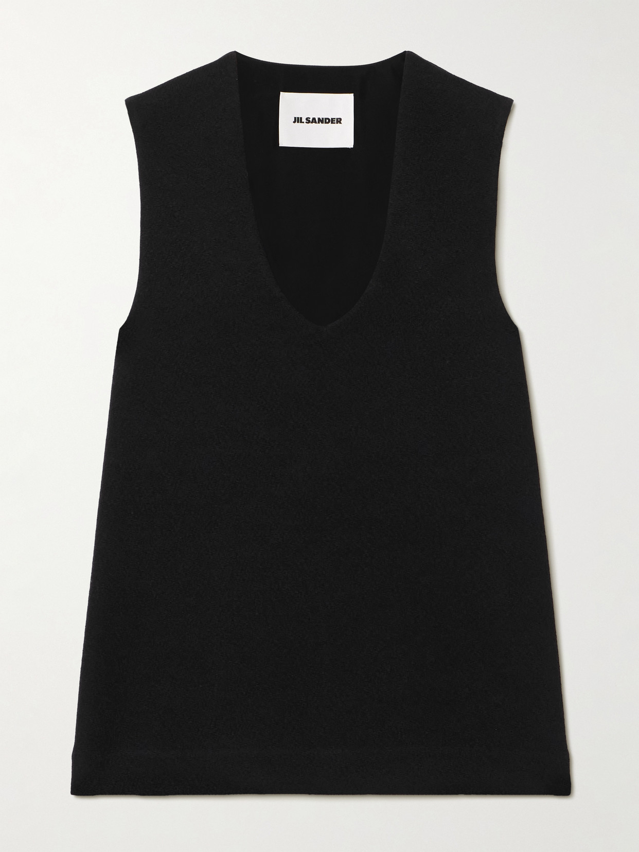 Jil Sander Crepe Top In Black