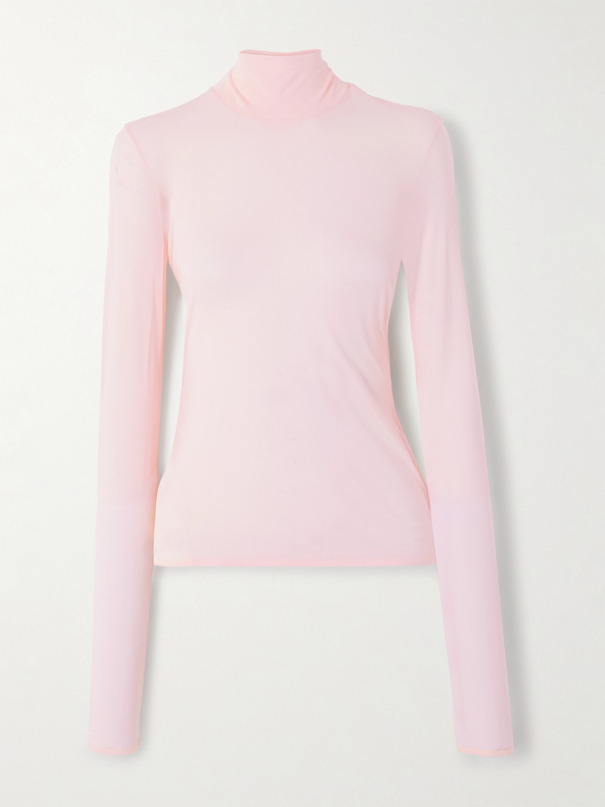 Jil Sander Jersey Turtleneck Top In Pink