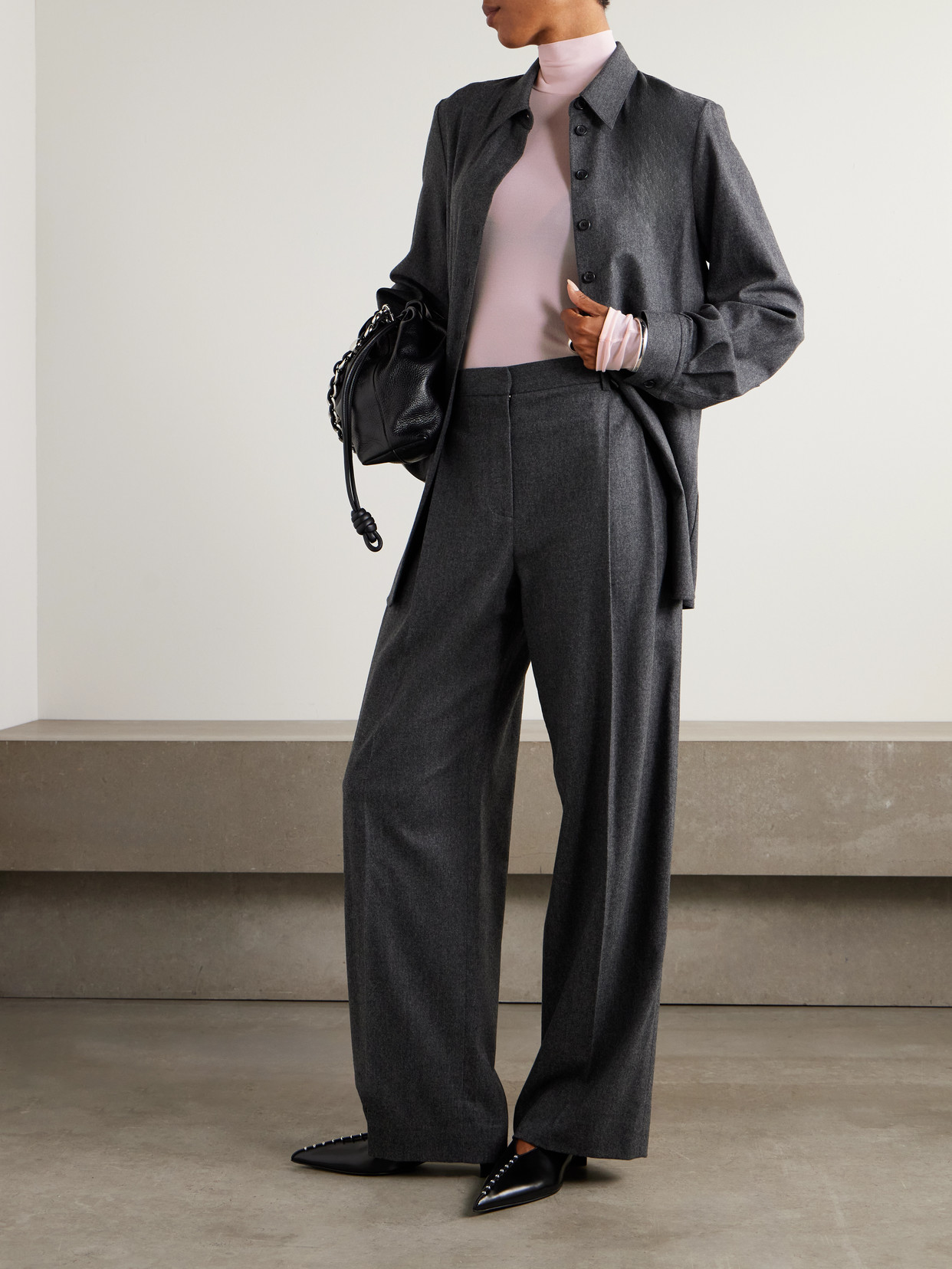 Jil Sander Jersey Turtleneck Top In Pink