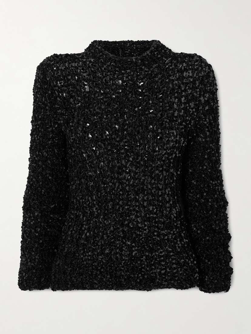 Jil Sander Sequined Open-knit Sweater