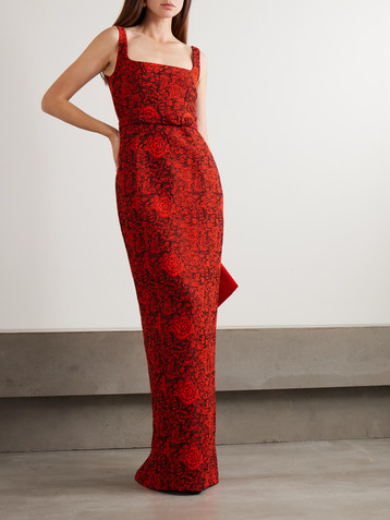 Saloni Bora belted brocade gown