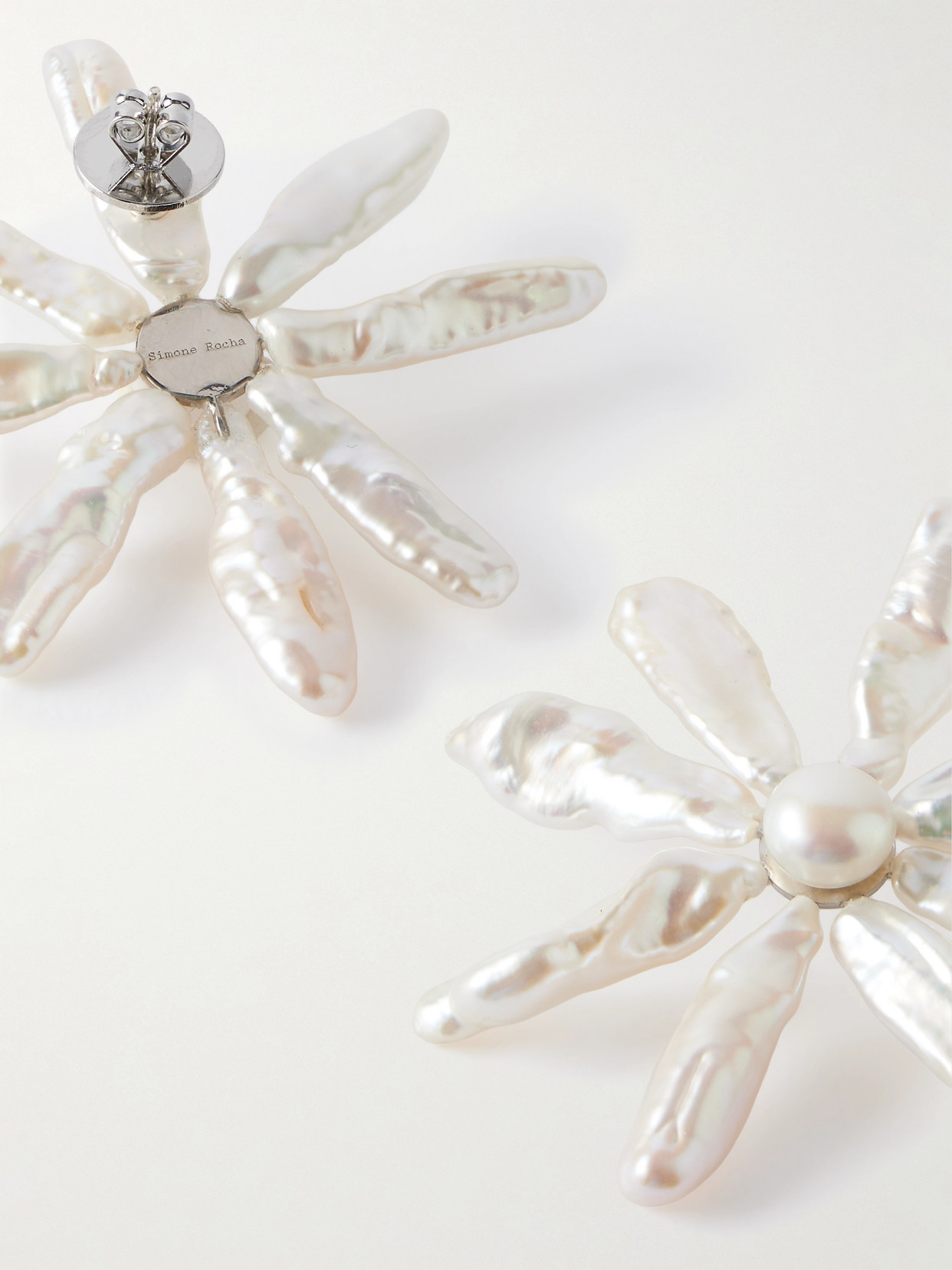 Simone Rocha Silver-tone Pearl Earrings In Gold