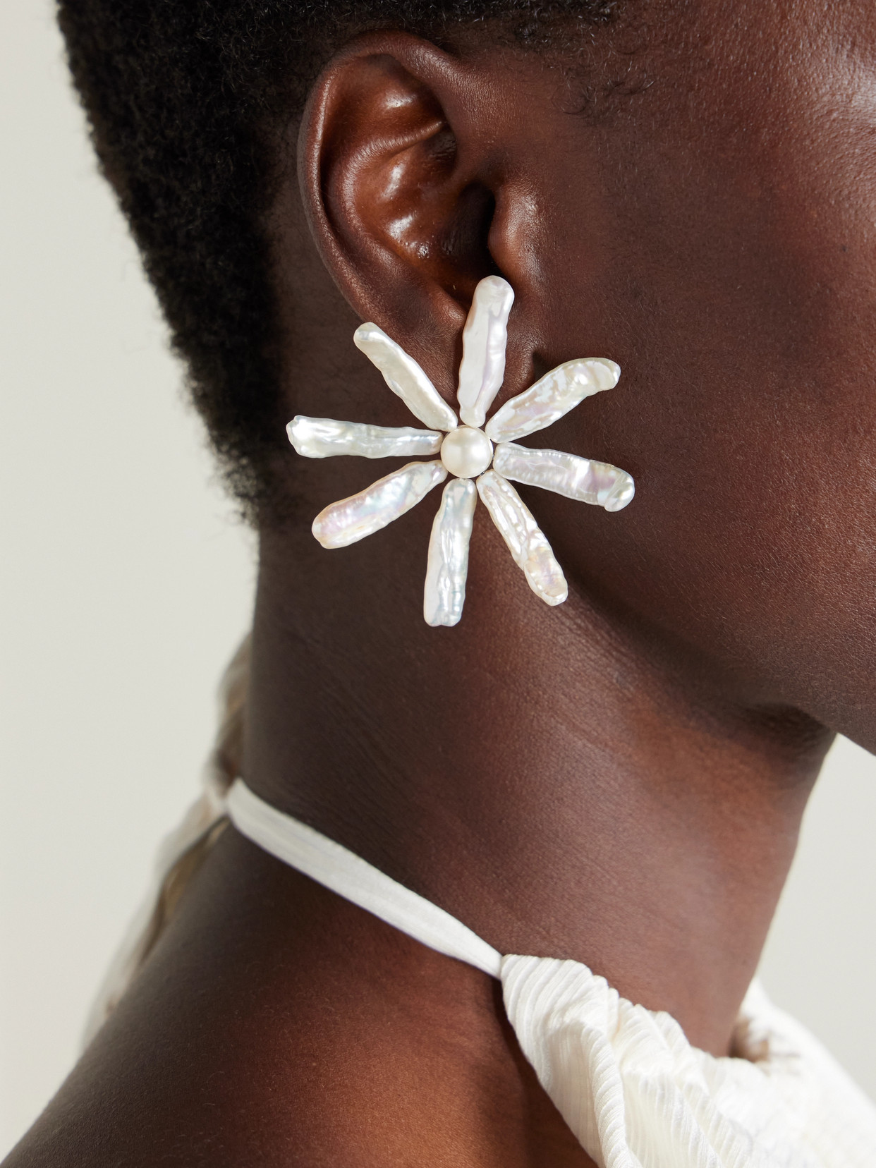 Simone Rocha Silver-tone Pearl Earrings In Gold