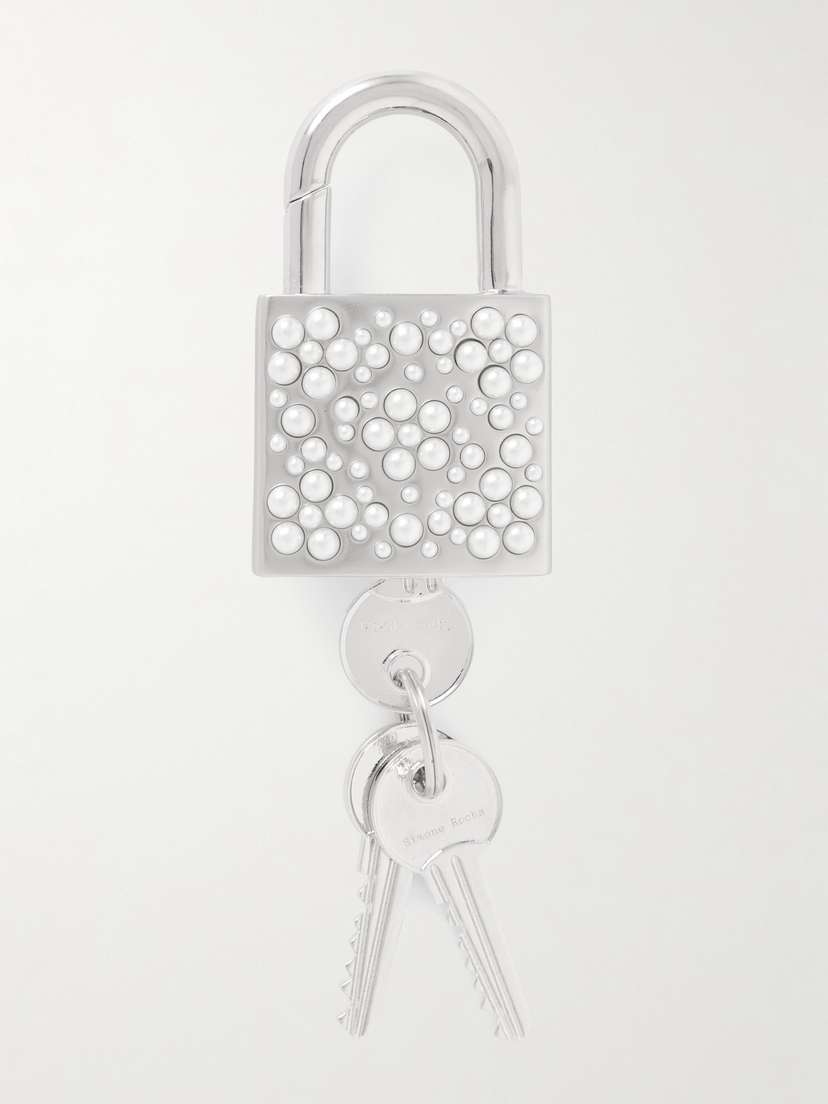 Simone Rocha Faux Pearl-embellished Silver-tone Charm
