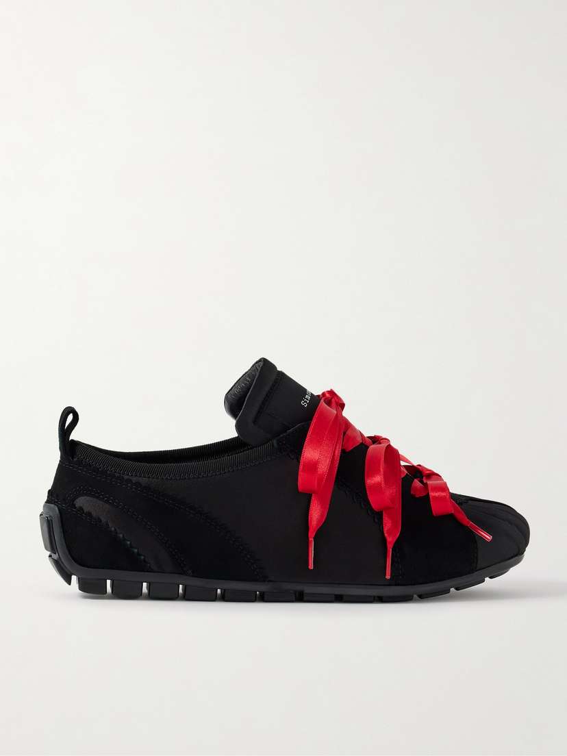 Simone Rocha Suede-trimmed Shell Sneakers