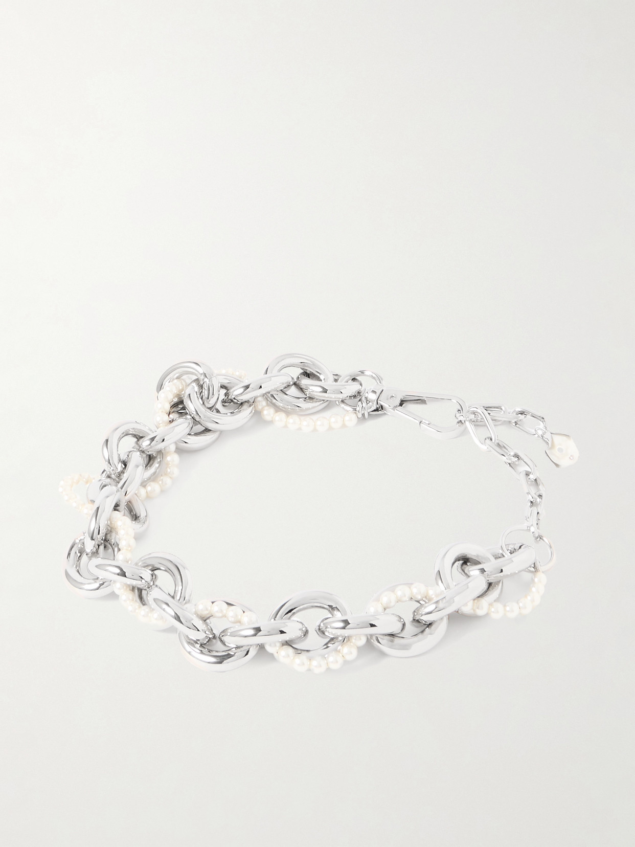 Simone Rocha Silver-tone Faux Pearl Necklace