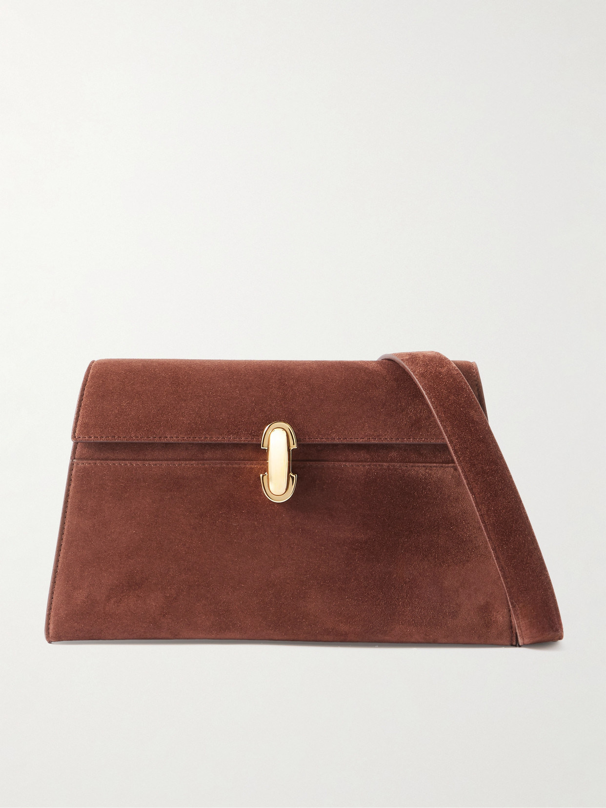 Savette Symmetry Suede Shoulder Bag In Brown