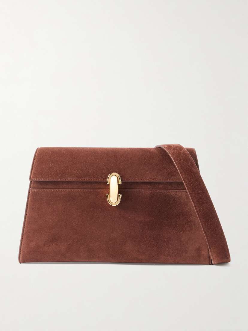 Savette Symmetry Suede Shoulder Bag