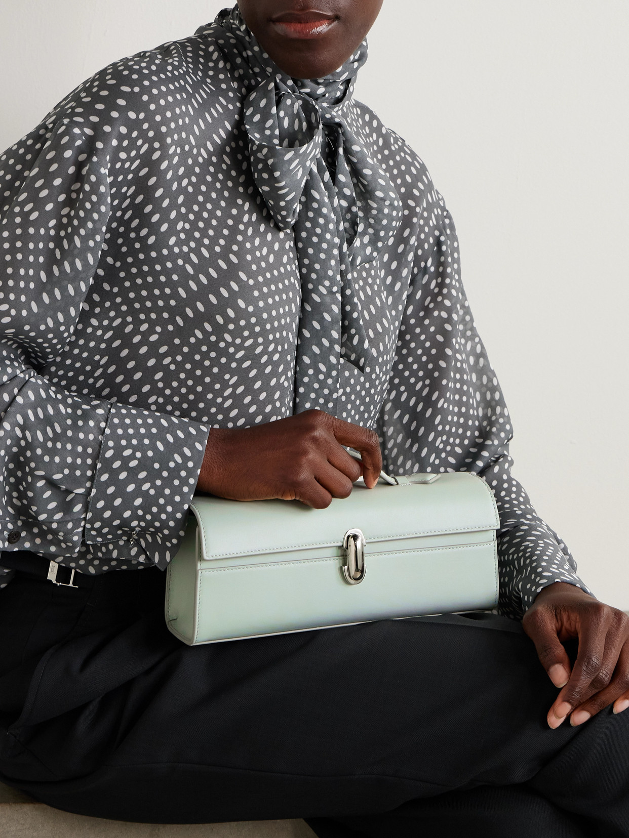 Slim Symmetry Leather Tote