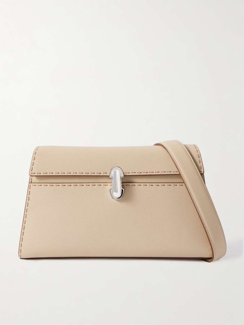 Savette Symmetry Textured-leather Shoulder Bag