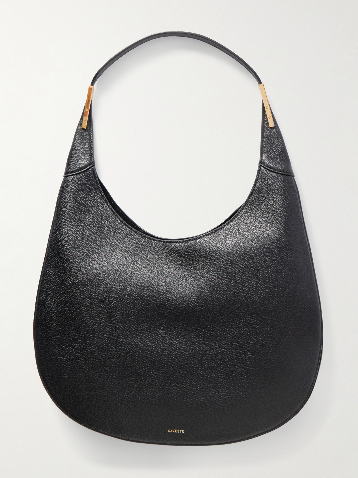 Savette Florence Textured-leather Tote In Black