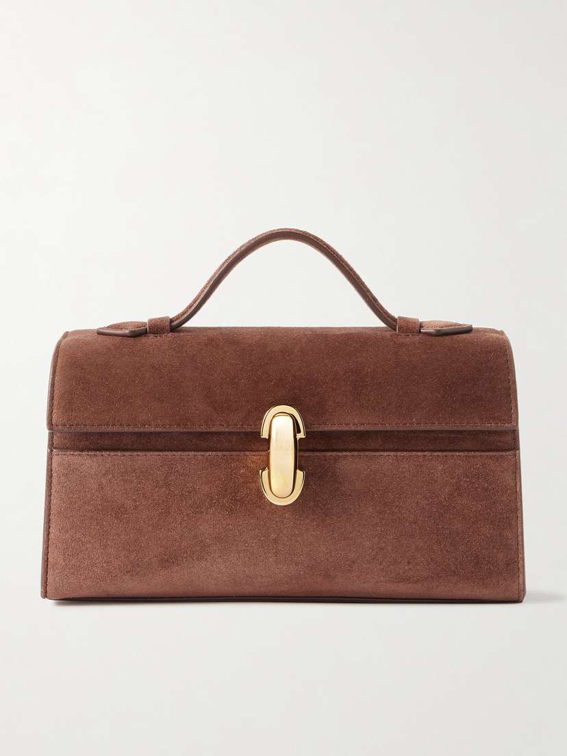 Savette Symmetry Pochette Suede Tote