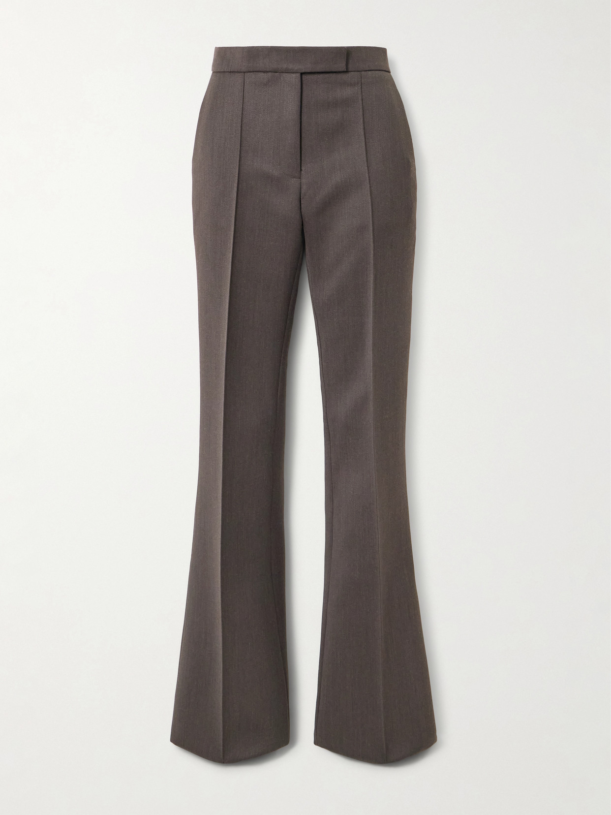 Alex Perry Twill Flared Pants In Gray