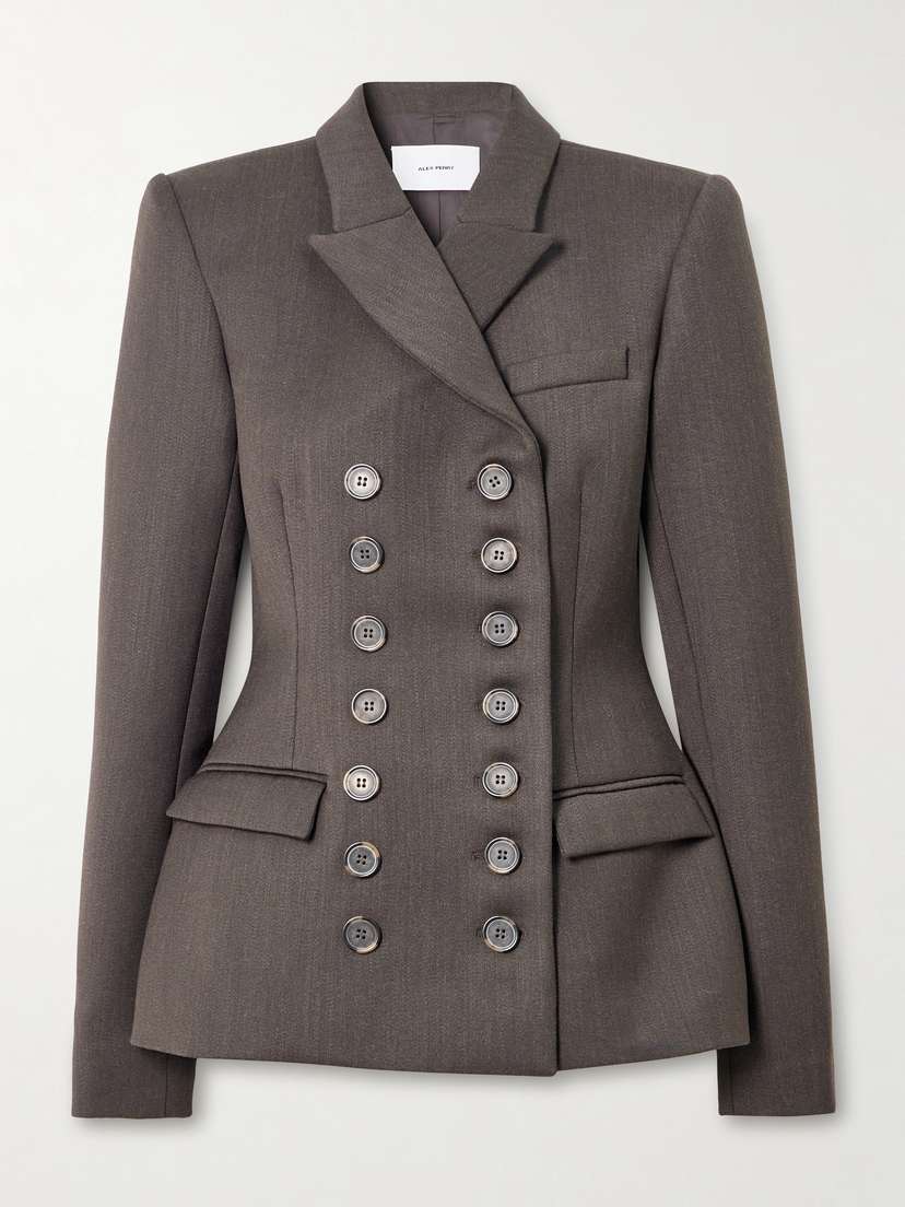 Alex Perry Double-breasted Twill Blazer