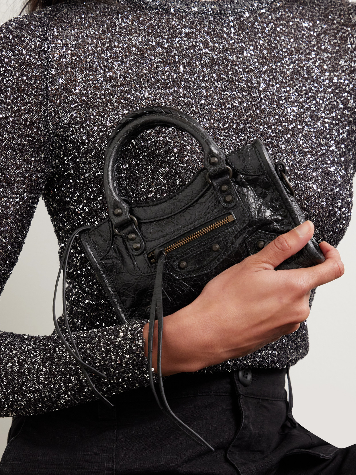 Balenciaga Le City Nano Textured-leather Tote